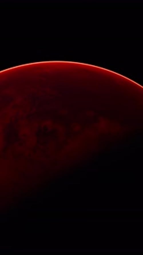 Red Planet Mars in the Starry Sky