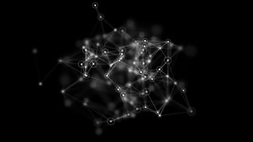 Digital network background with data points