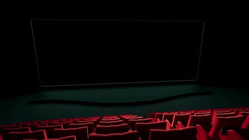 Transparent Cinema Screen And Red Luxury Cinema Seats 2