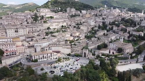 Breathtaking Aerial Tour of a Historic European Hillside Stone Village