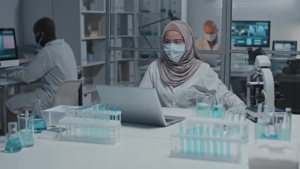Woman Working in Modern Science Laboratory, Science Stock Footage ft ...