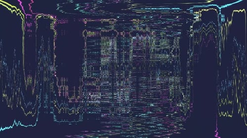 Arrière-plan abstrait Glitch Datamoshing