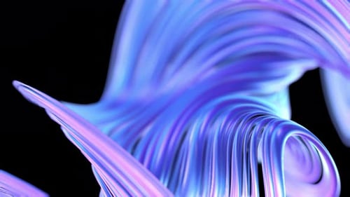 Abstract strip curve spiral futuristic iridescent reflection