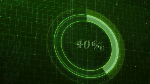 Beweglicher Kreis, grüne Farbe, wartet auf Ladeanimation