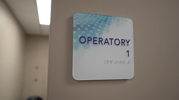 Operatory room sign in dental clinic office for patients, Industrial ...