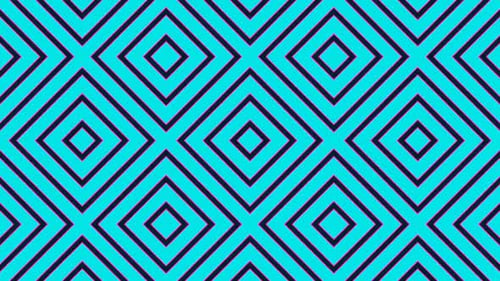 Animação Vj Loop de fundo com padrões quadrados abstratos em preto e rosa em ciano em HD