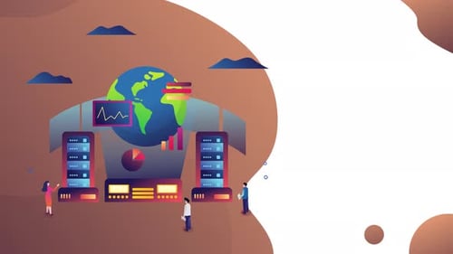 Futuristic Earth Data Center With Global Connectivity And Technological Innovation