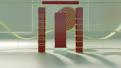 Slice 3D Loop Shapes Animation