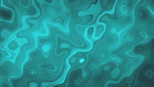 Abstract Teal Liquid Flowing Background Loop