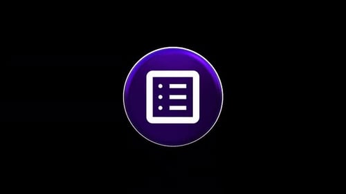 3D Rotating Checklist Document Icon Animation
