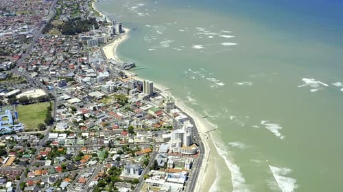 City on one side and sea on the other