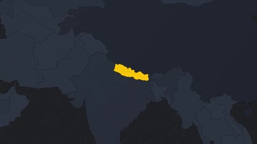 Animated World Map Zoom and Country Highlight Reveal