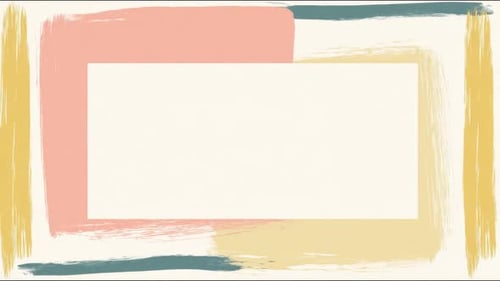Pastellfarbener Pinselstrich, dekorativer Rahmen, Kopierraum, handgezeichnet, digital, nahtlos, Loop, Stop Motion