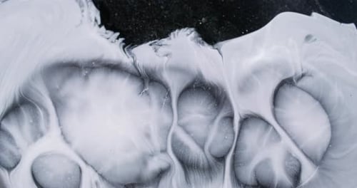 Ink Drop Watercolor Spread Milky White Paint Wet