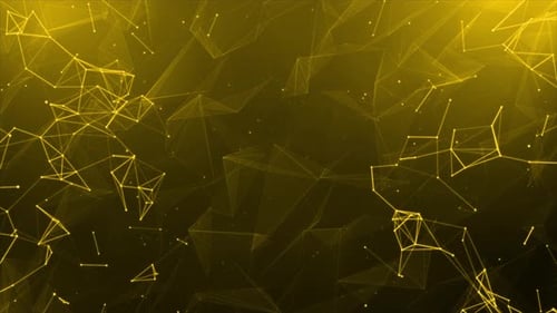 Plexus Futuristic Technology Background Yellow Loop V6