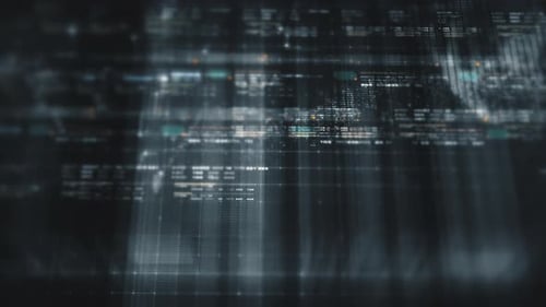 Futuristic Data Grid HUD Display Technology Background