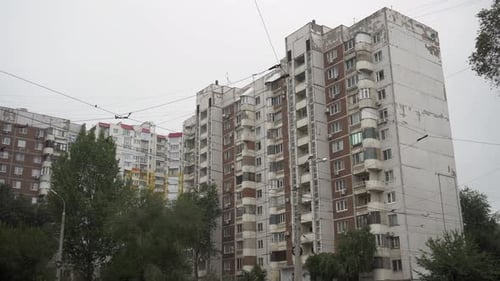 Old Soviet Building in the City of the Former USSR