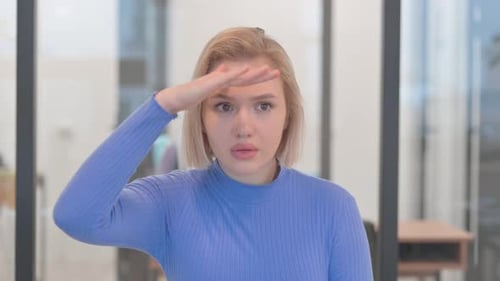 Portrait of Young Woman Searching New Opportunity