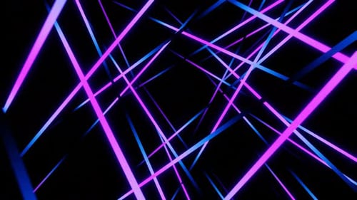 Abstract Purple and Blue Lines Tunnel Vj Loop Animation