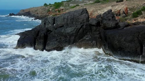 Ocean Waves Crashing Against Rocks And Cliffs Large Ocean Beautiful Wave Awesome Power of Waves