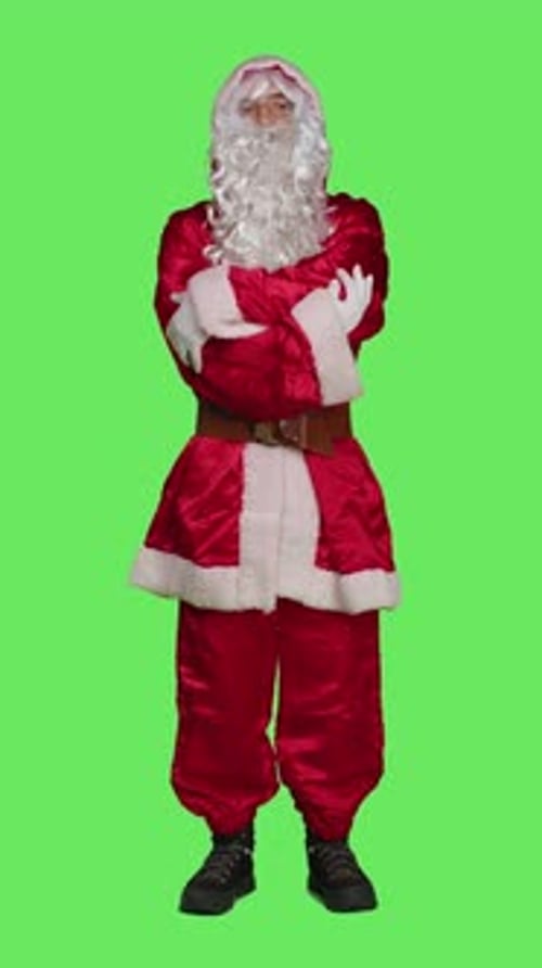 Santa Claus Saying Ho Ho Ho in Studio