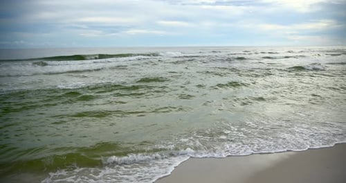 Ocean waves on an overcast day
