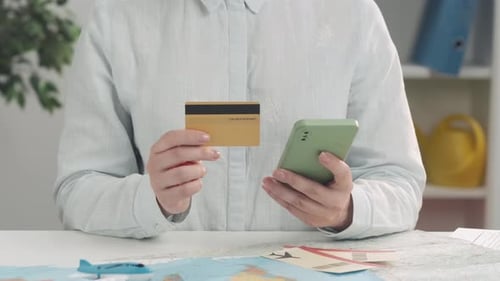 Travel Agent Booking a Tour or Tickets Online