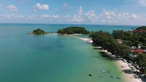 Serene Island Coastline with Turquoise Waters Cape Fahn Ko Samui Thailand