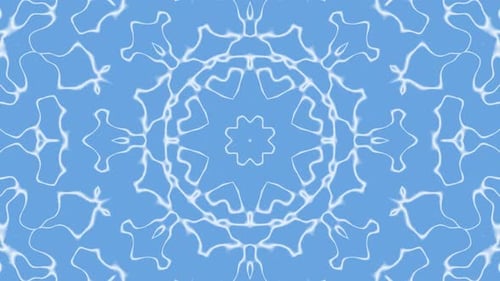 Fluid White Lines Morphing Kaleidoscope Abstract Background