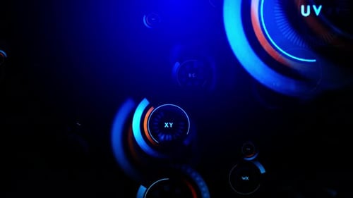 Blue Digital Technology Background Loop