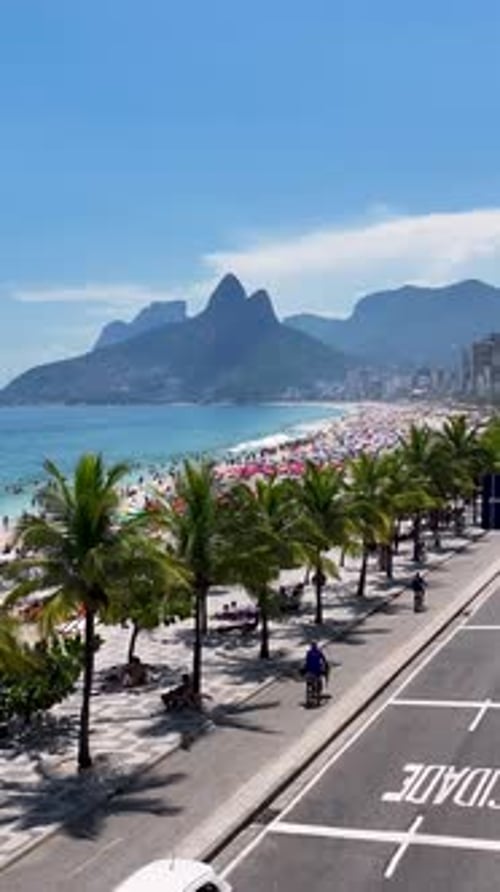 Ipanema Beach At Rio De Janeiro In Rio De Janeiro Brazil.