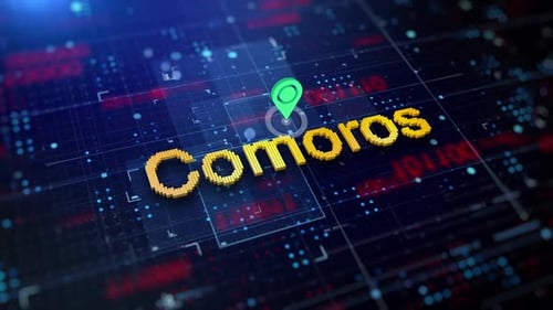 Nom pixélisé du pays Comores