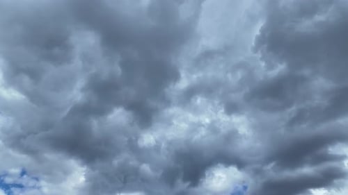 Dramatic Clouds Moving in a Blue Sky Time-lapse