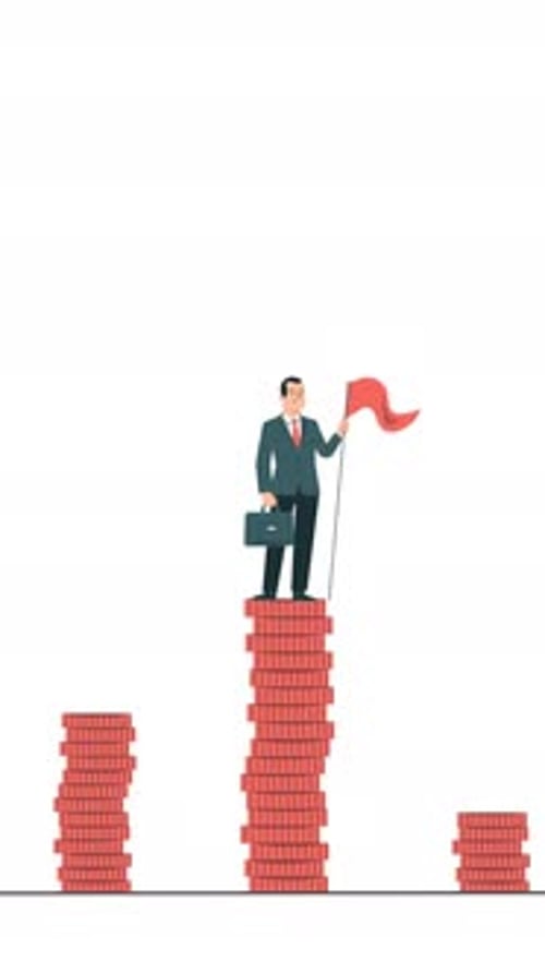 Financial Growth Business Success Bar Chart Animation