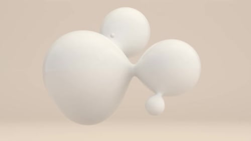 Abstract Liquid Spheres Floating 3D Loop Animation
