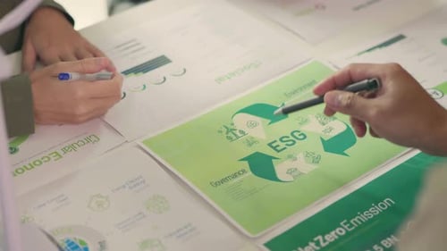 ESG data on a table top