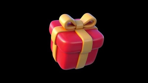 3D Christmas Red Gifth Loop