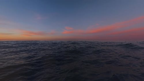 Calm Sunset Ocean Background Loop