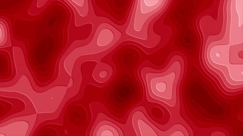 Red Fluid Contour Lines Abstract Looping Background