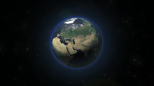 Realistic 3D Earth Zoom and Location Pinpoint Reveal Animation