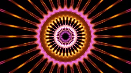 Colorful Circle Fractal Pulsating Hypnotic Vj Loop