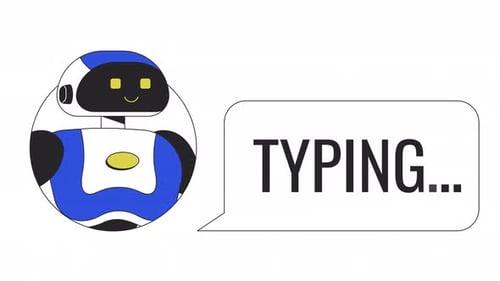 Animação de digitação do AI Chatbot