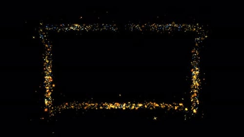 Frame Box Sparkling Golden Glitter Spiral Lens Effet