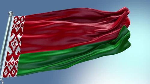 Realistic Waving Flag of Belarus Animation