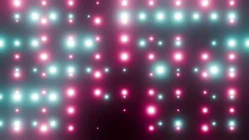 Doubled Colored Cyan And Soft Pink Vj Loop Background For Show