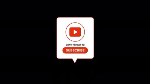 Subscribe Button Notification Animation Video - Transparent