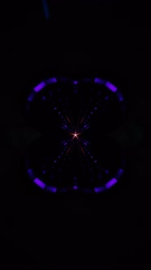 Vertical Video of Dynamic Loop with Flashing Shapes and Neon Lines