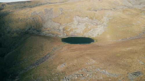aerial view of the beautiful little lake