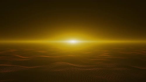 Futuristic Digital Particle Wave Motion Background