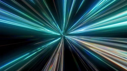 Futuristic Hyperspace Warp Tunnel Light Speed Travel